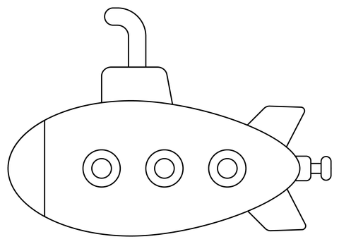 Submarine From Submarine Coloring Page